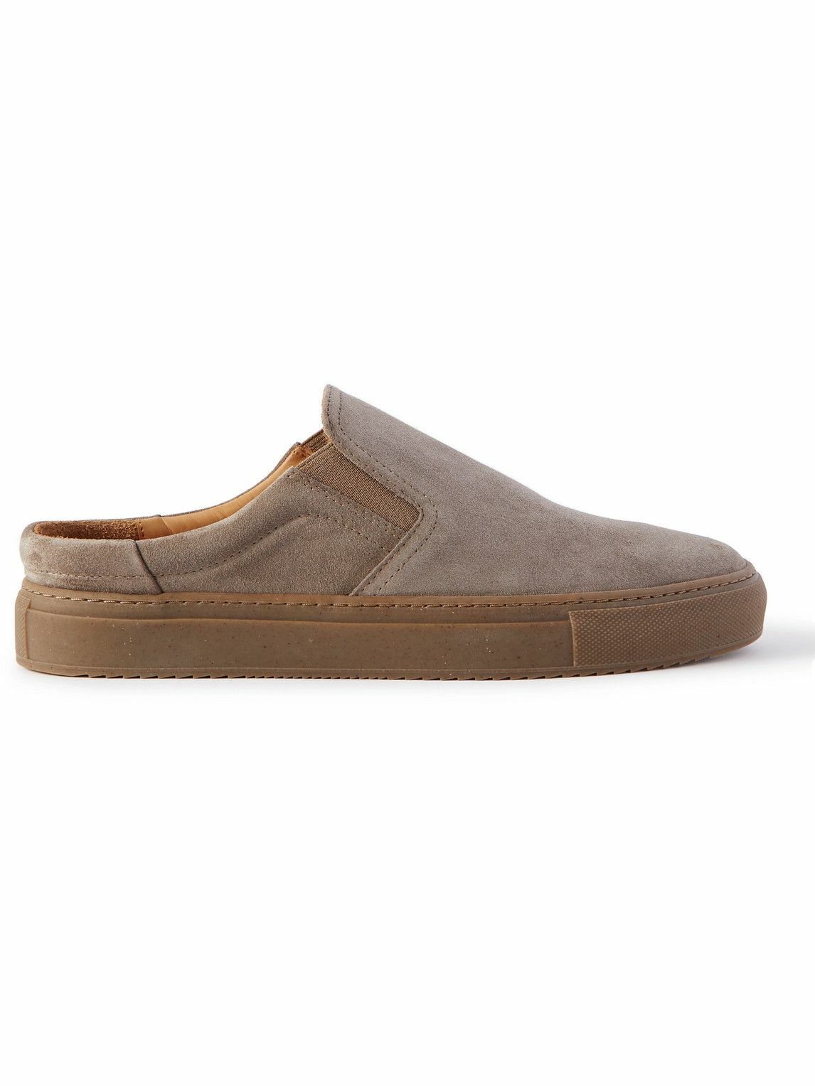 Mr P. Larry Suede Backless SlipOn Sneakers Brown Mr P.