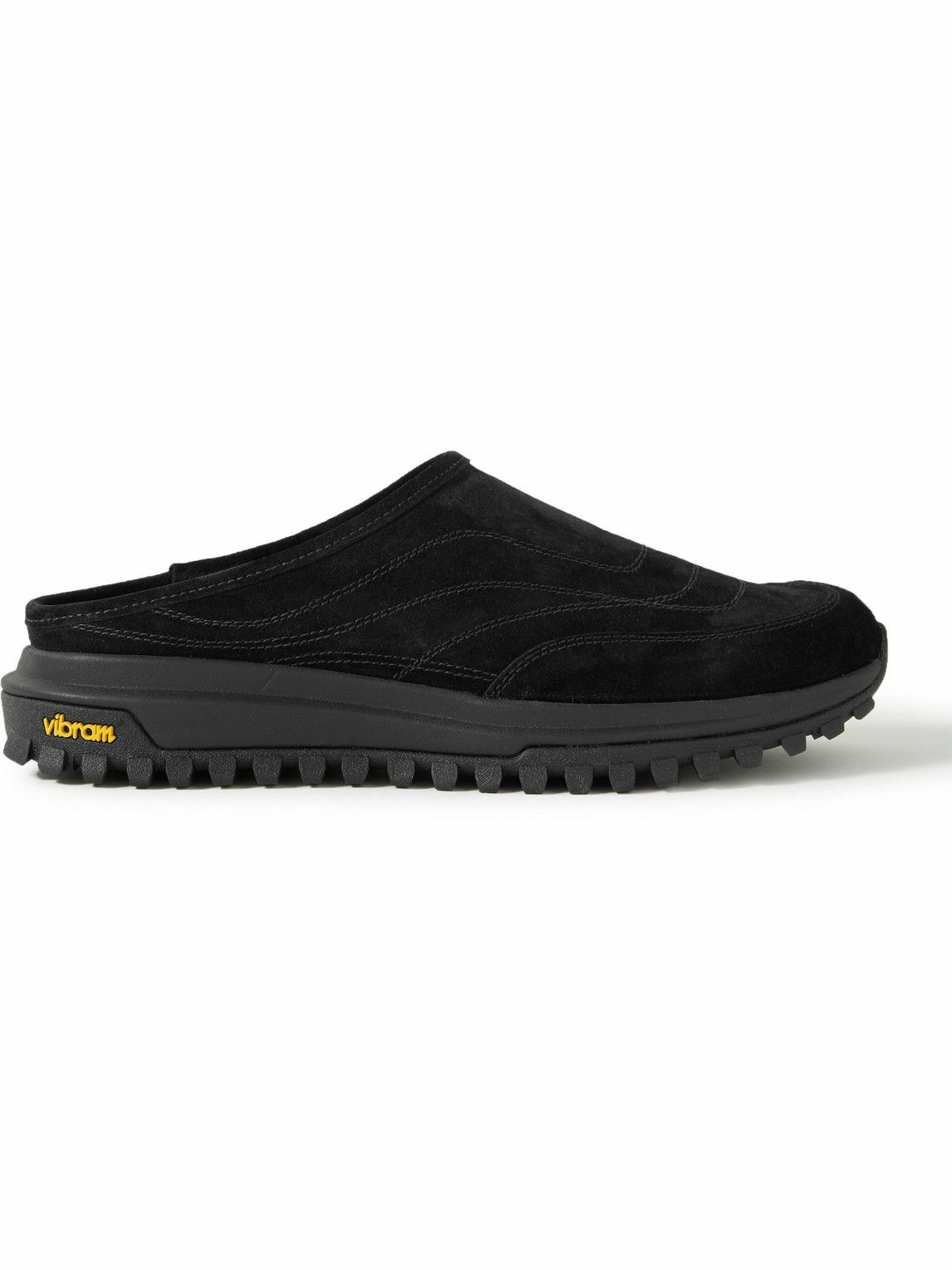 Photo: Diemme - Maggiore Embroidered Suede Slip-On Sneakers - Black