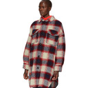 Isabel Marant Etoile Red and Blue Gario Wool Coat