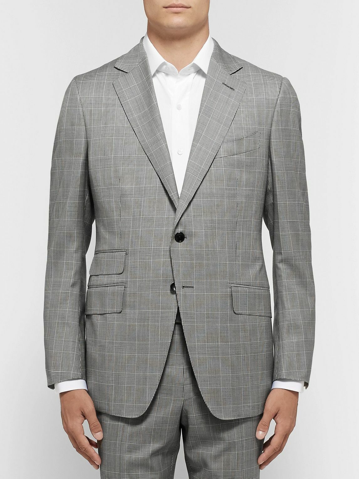 TOM FORD - O'Connor Slim-Fit Prince of Wales Checked Wool Suit Jacket -  Gray TOM FORD