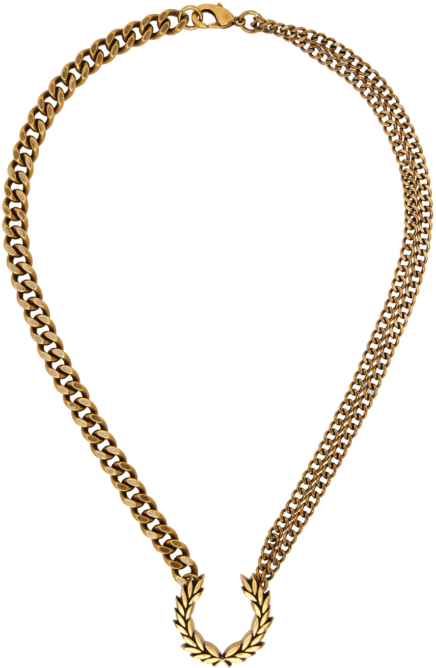 Fred Perry Gold Laurel Wreath Necklace Fred Perry