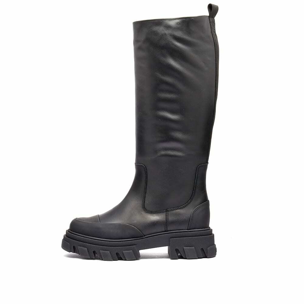 GANNI Women's Cleated High Tubular Boot in Black GANNI