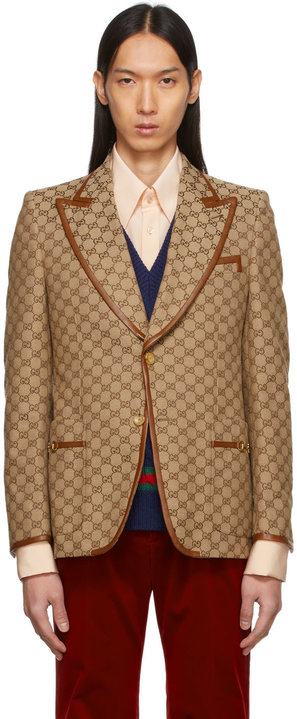 gucci brown blazer