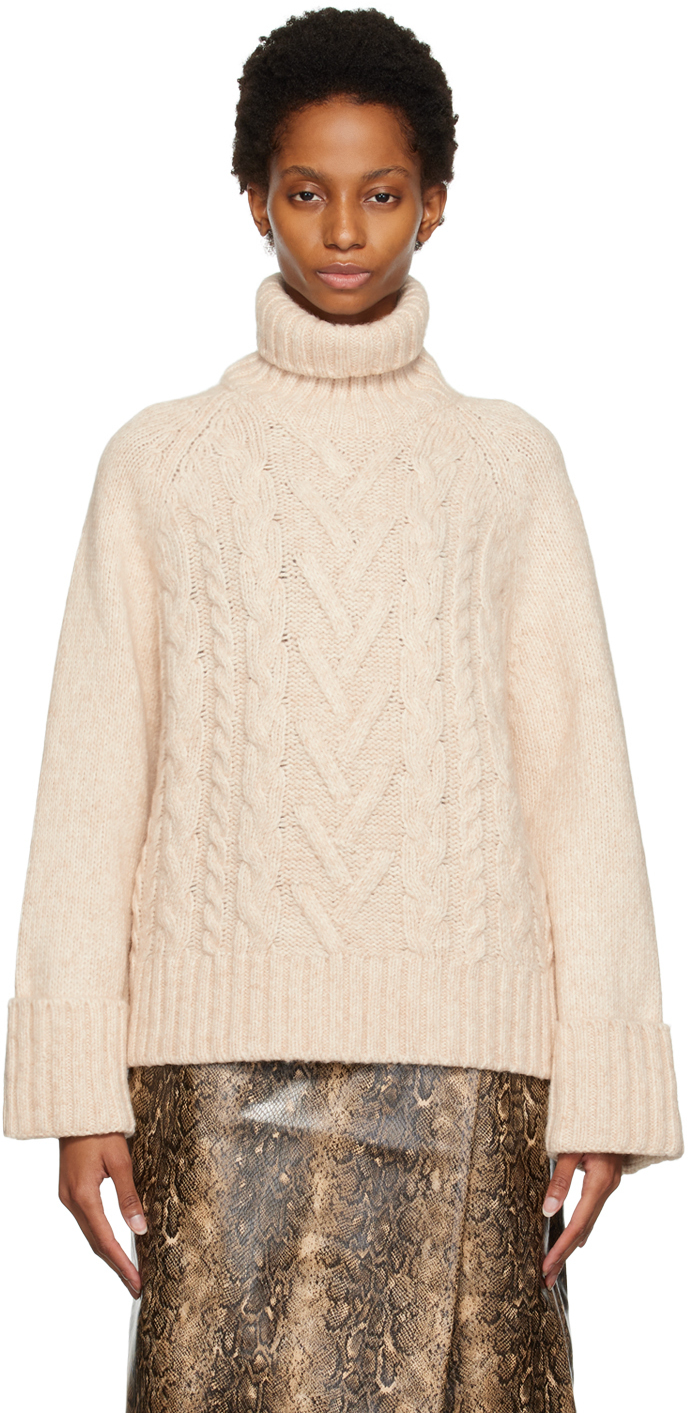 GANNI Off-White Oversized Turtleneck GANNI