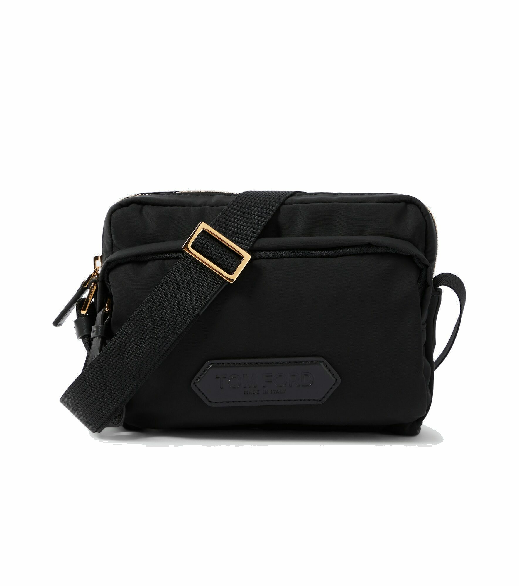 TOM FORD - North South Full-Grain Leather Messenger Bag - Men - Black TOM  FORD