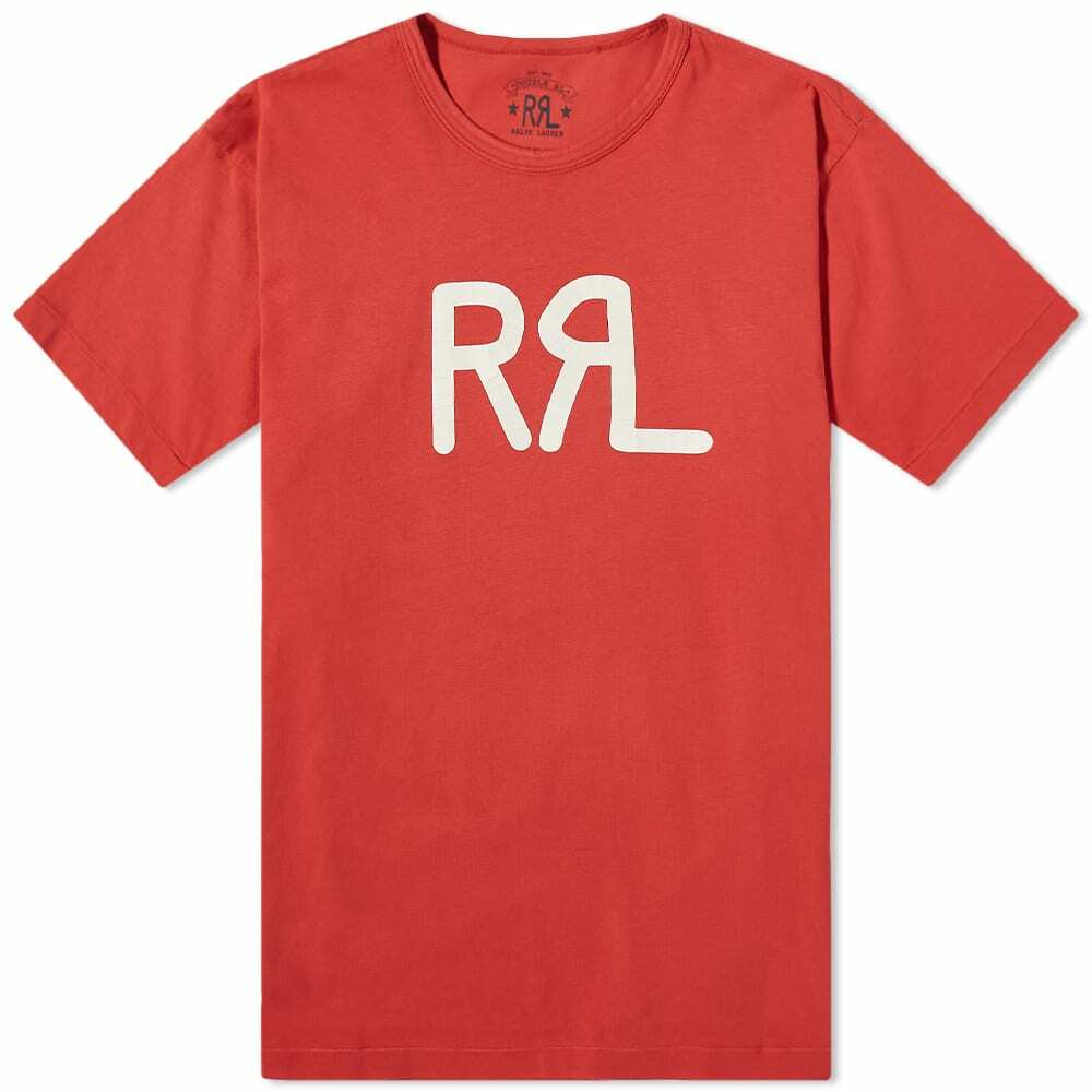 RRL Men's Logo T-Shirt in Red RRL