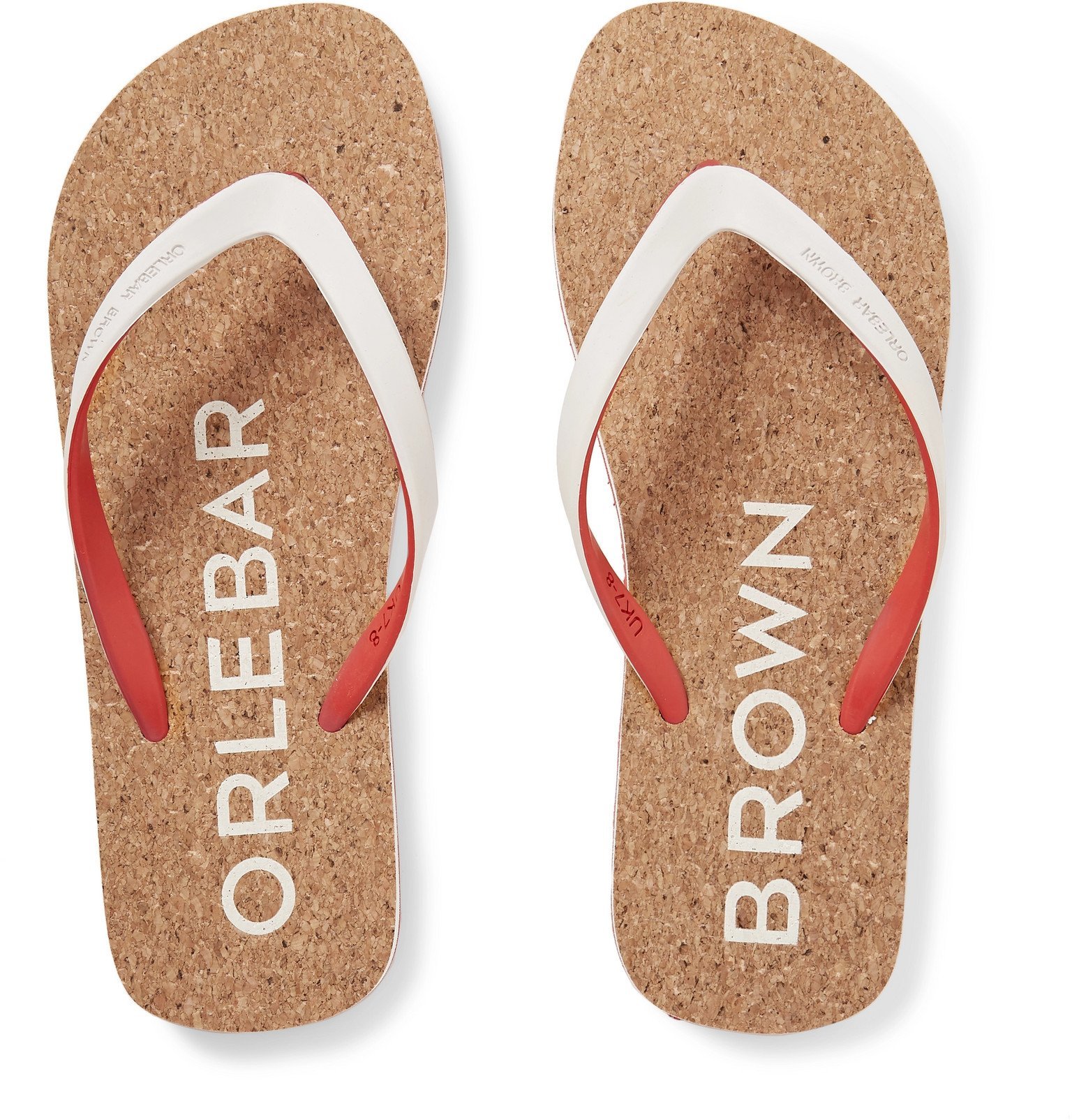 Orlebar Brown Haston Rubber and Cork Flip Flops White Orlebar Brown