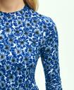 Brooks Brothers Women's Poppy Print Long-Sleeve Top | Blue