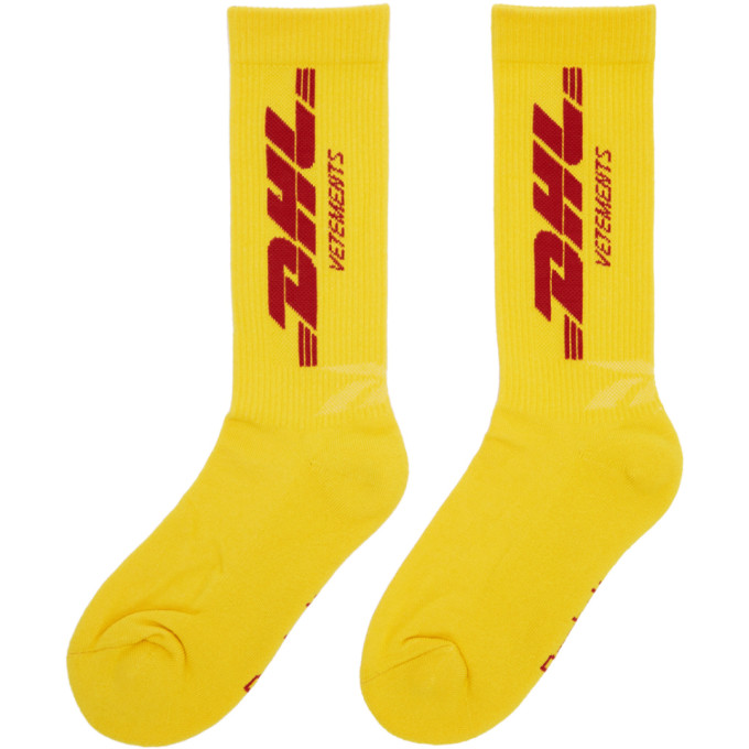 Vetements Yellow Reebok Edition Socks Vetements
