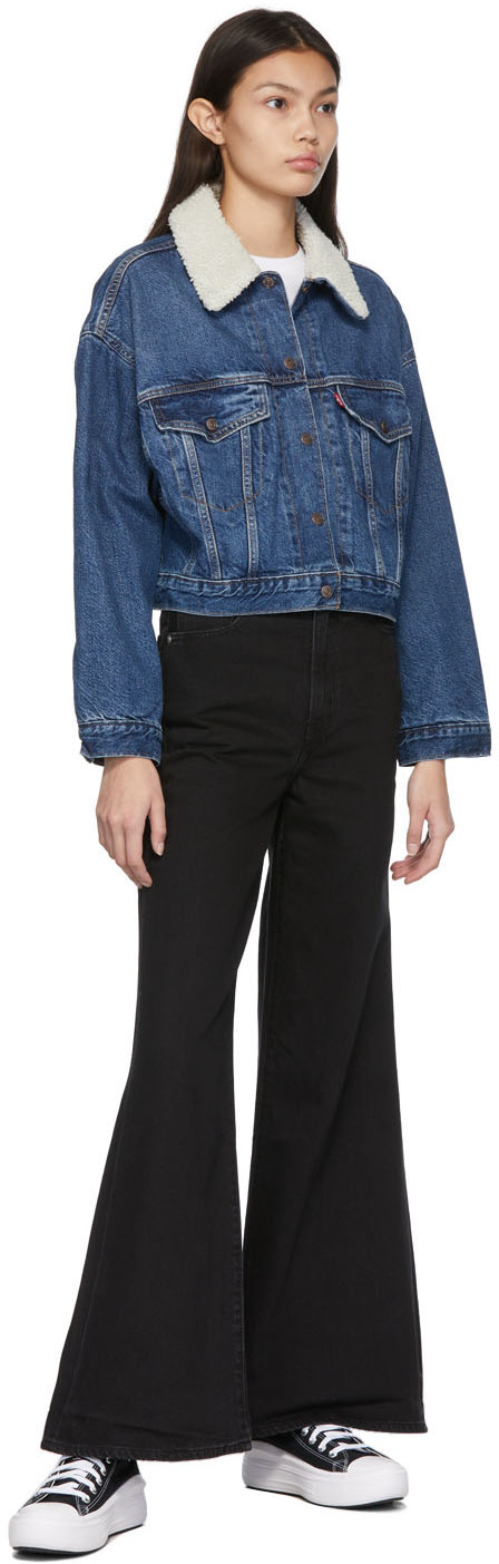 Levi's Black High Loose Flare Jeans