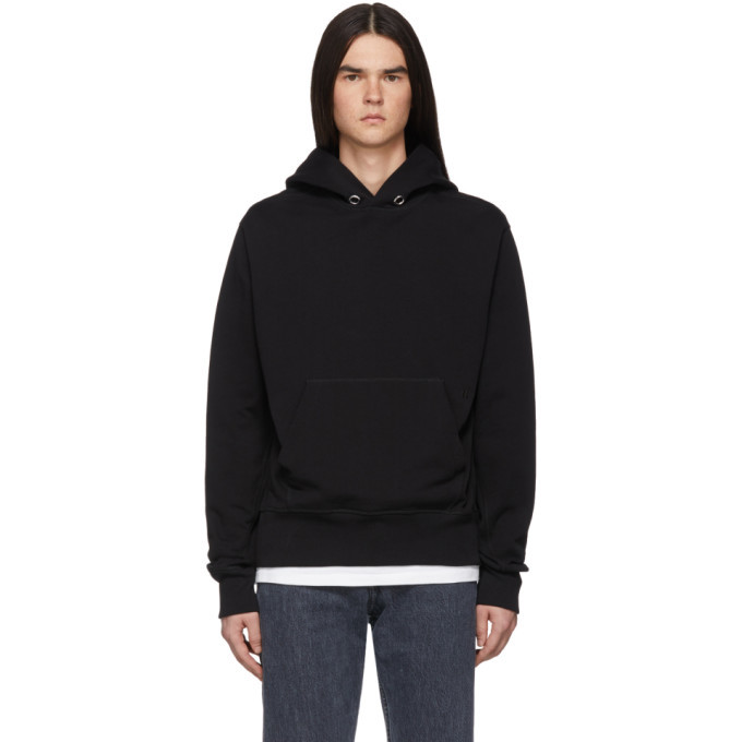 black helmut lang moletom com capuz