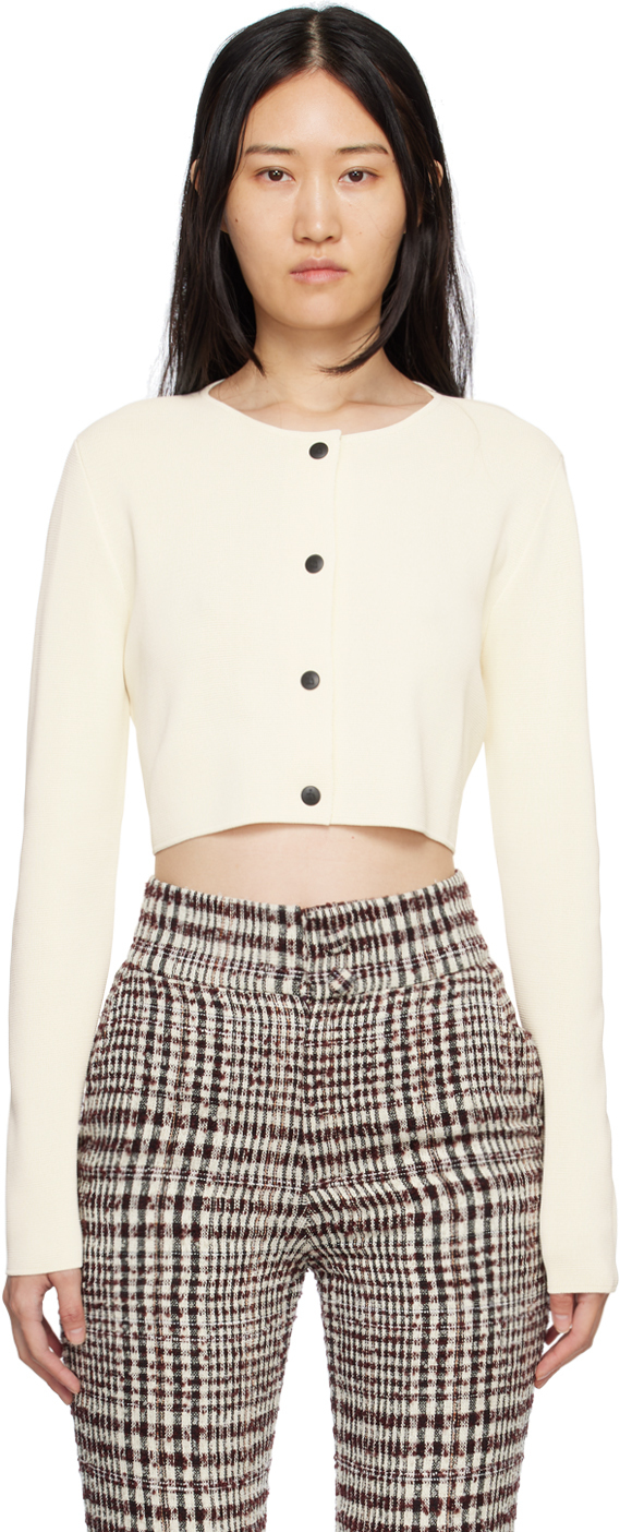 Lanvin Off-White Cropped Cardigan Lanvin