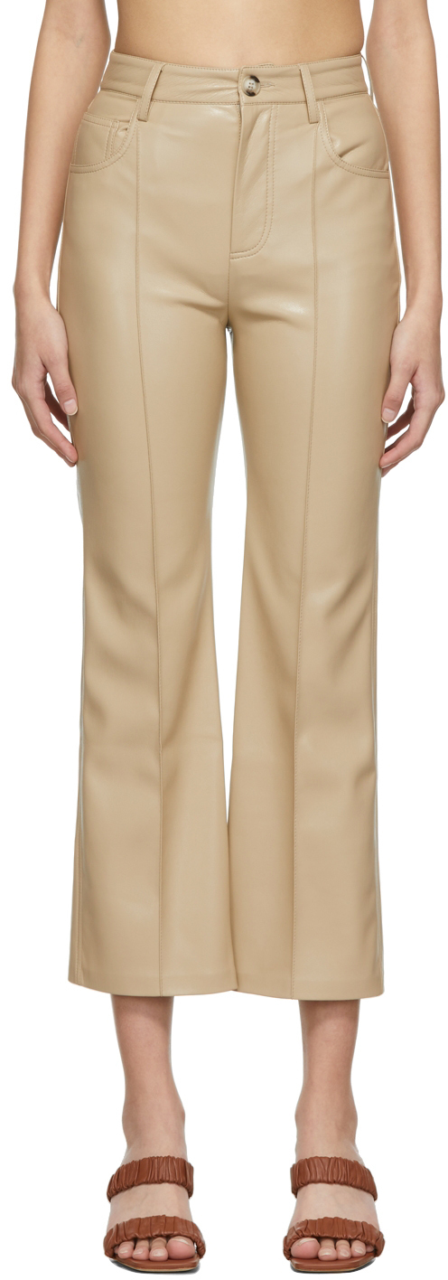 Nanushka Beige Vegan Leather Zoey 