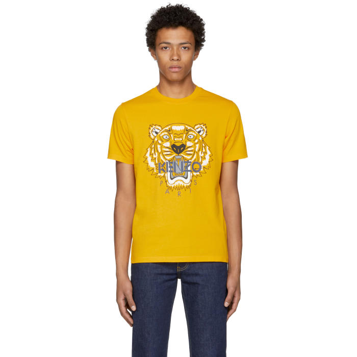Kenzo Yellow Actua Tiger T-Shirt Kenzo