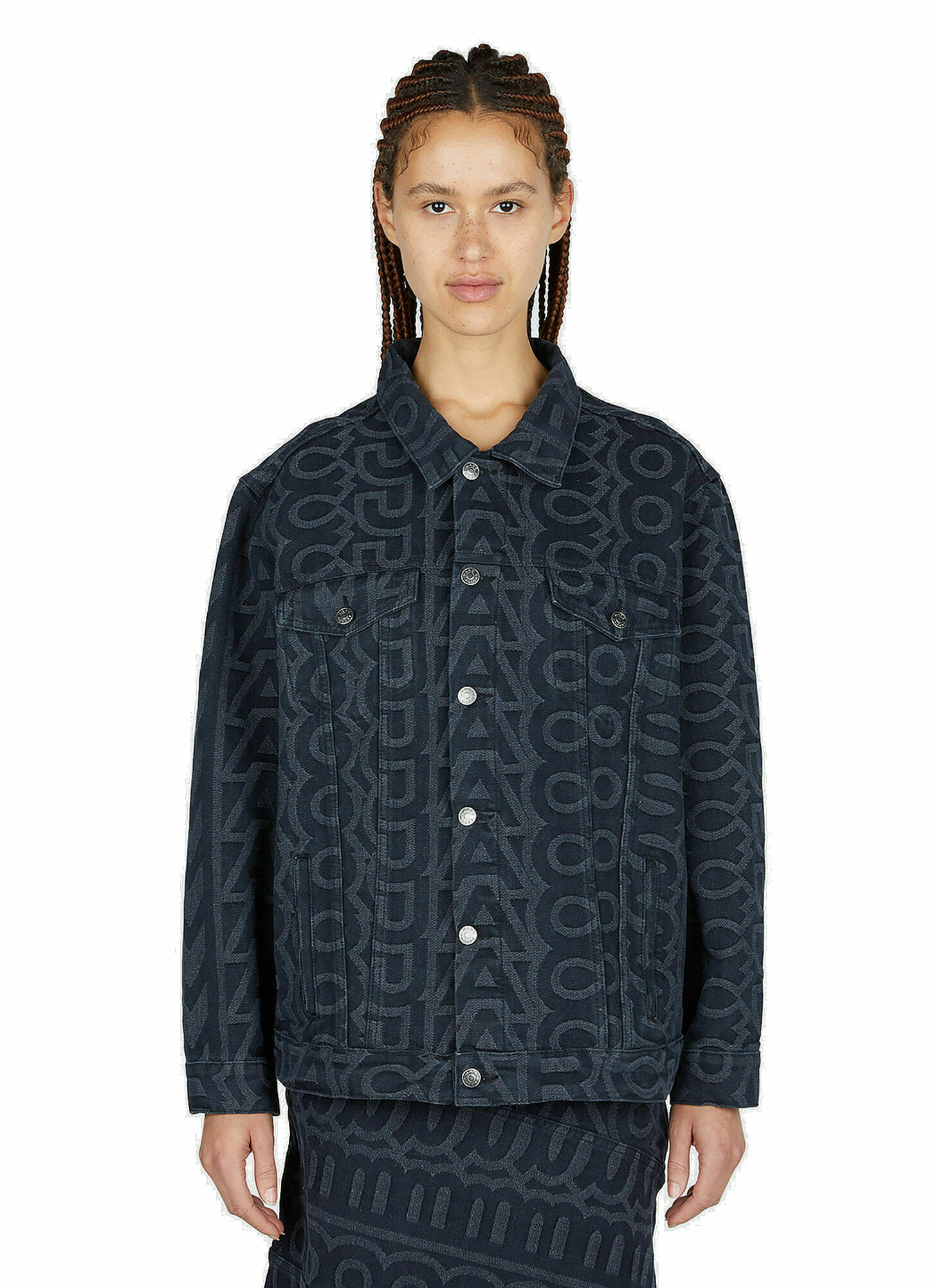 Marc Jacobs - Monogram Denim Jacket in Black Marc Jacobs