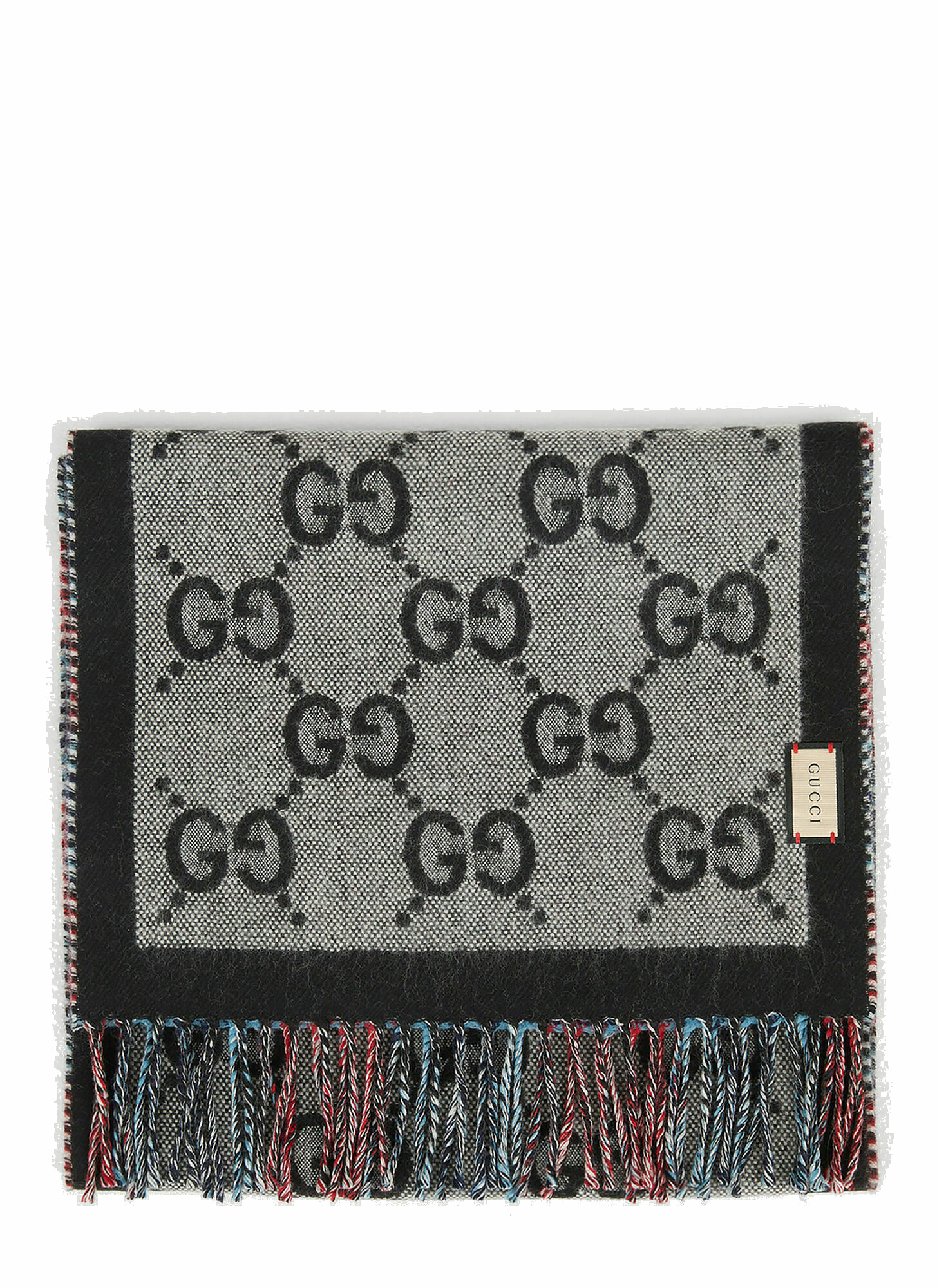 Photo: GG Reversible Check Scarf in Grey