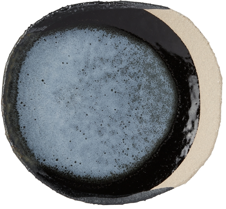 JAR CERAMISTES Blue & Black Wabi Dessert Plate Set JAR CERAMISTES