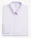 Brooks Brothers Men's Stretch Regent Regular-Fit Dress Shirt, Non-Iron Poplin Button-Down Collar Fine Stripe | Lavender