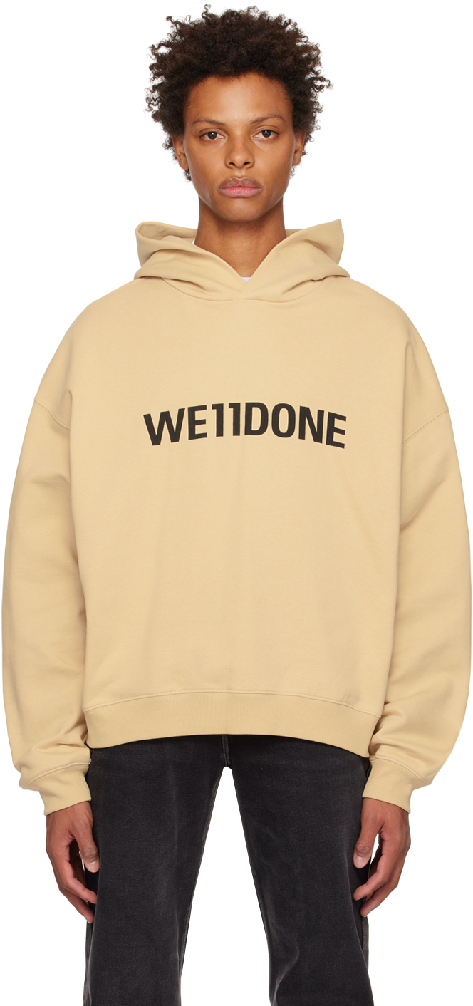 We11done Beige Basic Hoodie We11done