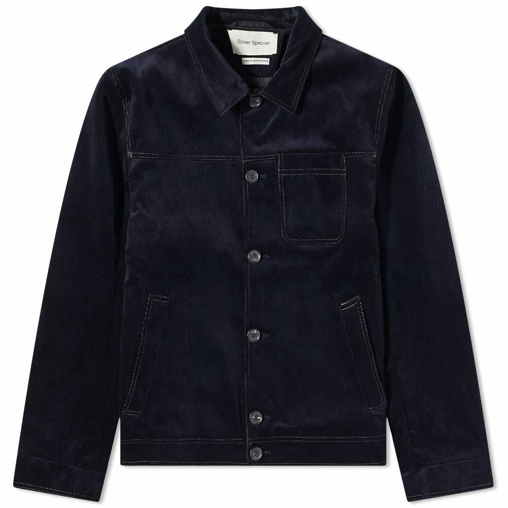 Oliver Spencer Men's Cord Buffalo Jacket in Navy Oliver Spencer