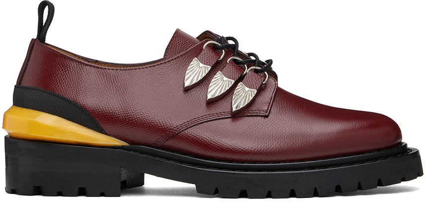 Toga Virilis Burgundy Leather Oxfords Toga Virilis