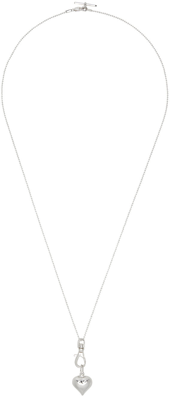 Martine Ali Silver Heart Hardware Chain Necklace Martine Ali