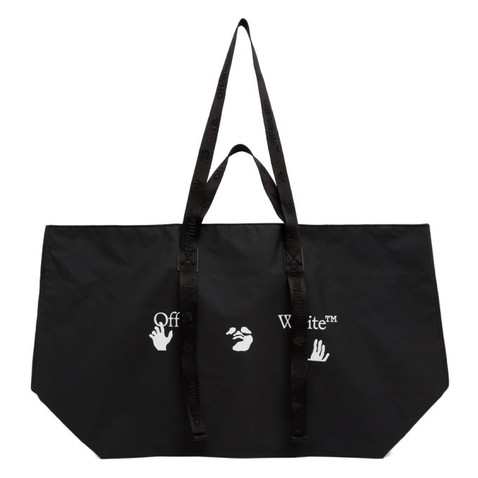 OffWhite Black PVC Logo Tote OffWhite