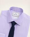 Brooks Brothers Men's Madison Relaxed-Fit Dress Shirt, Non-Iron Ultrafine Twill Ainsley Collar Ground Stripe | Violet