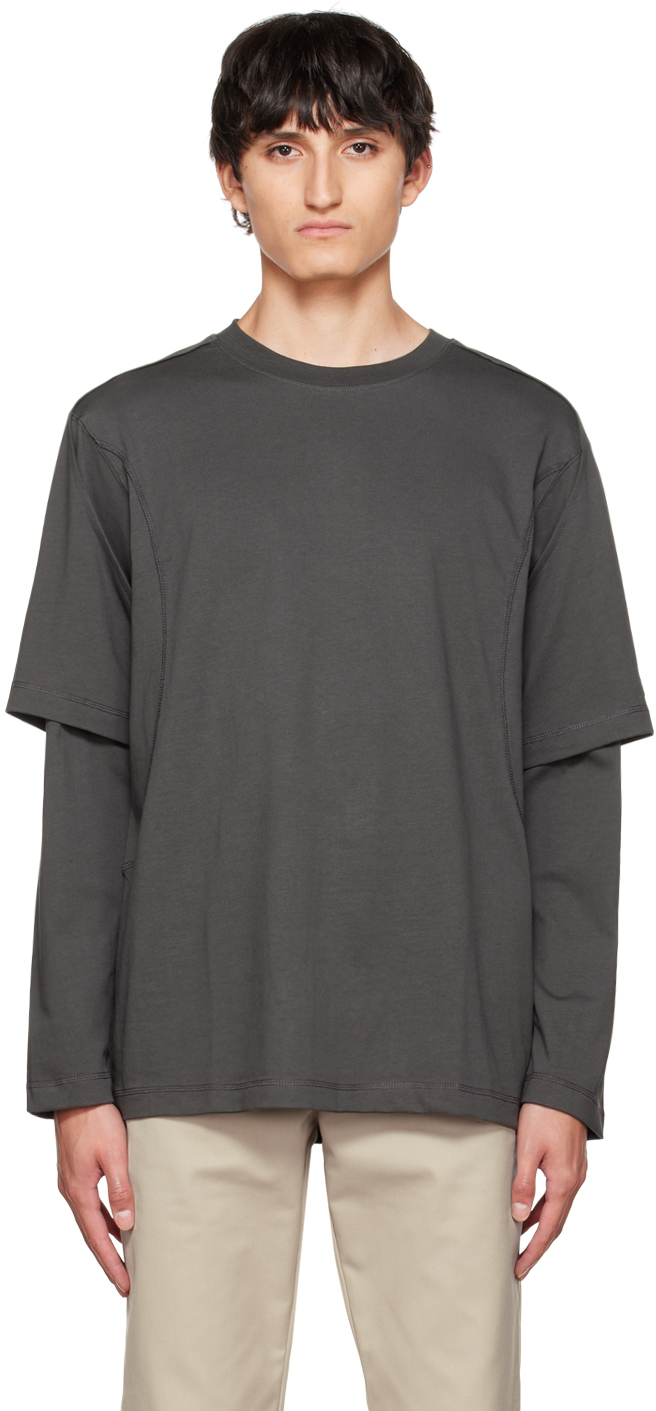 AFFXWRKS Gray Dual Sleeve T-Shirt AFFXWRKS