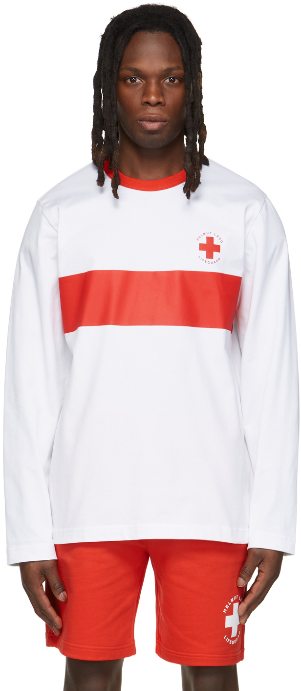 Helmut Lang White Lifeguard Long Sleeve 