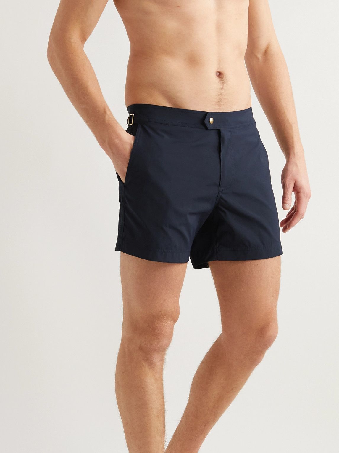 TOM FORD - Slim-Fit Short-Length Swim Shorts - Blue TOM FORD