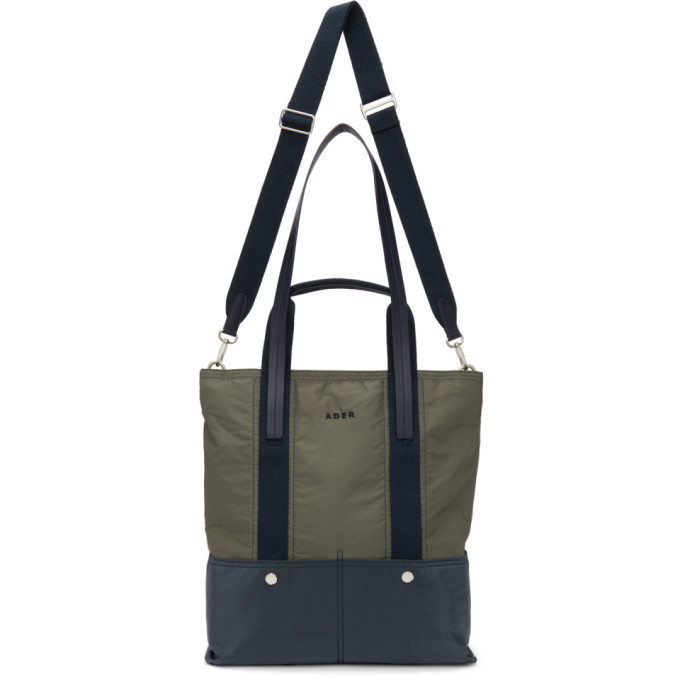 ADER error Navy and Green Paneled 05 Tote ADER error