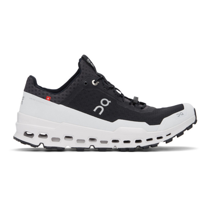 On Black and White Cloud Ultra Sneakers On