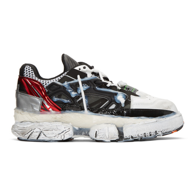 maison margiela black fusion low sneakers