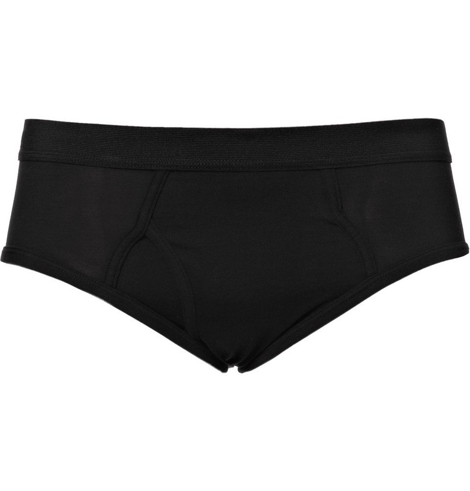 Sunspel Cotton Superfine Brief Black for Men Mens Clothing Underwear Boxers briefs 