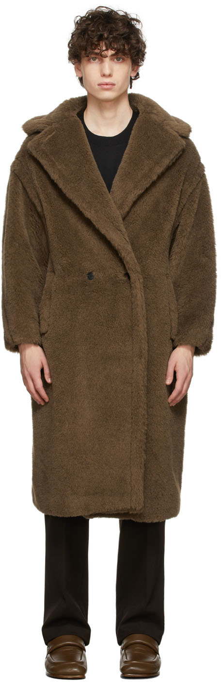 taupe teddy coat