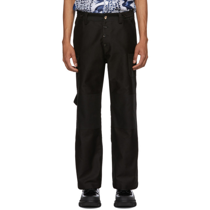 Marni Black Moleskin Cargo Pants Marni