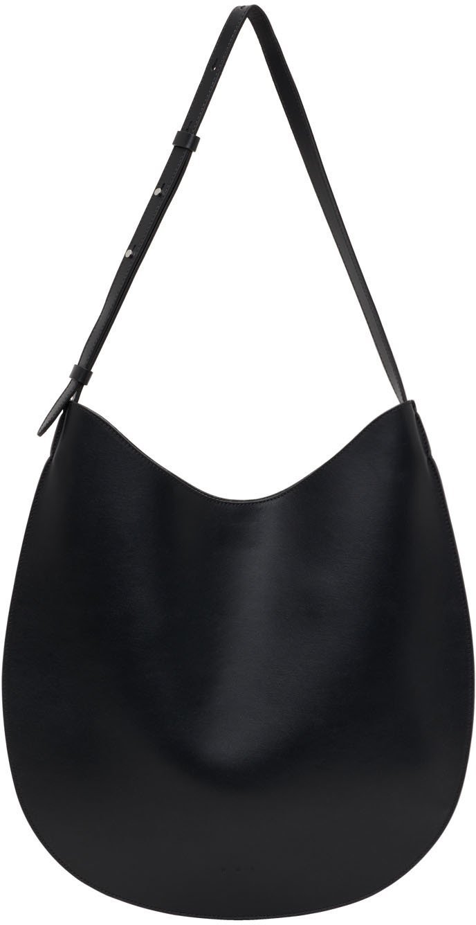 Aesther Ekme Black Leather Flat Shoulder Bag Aesther Ekme