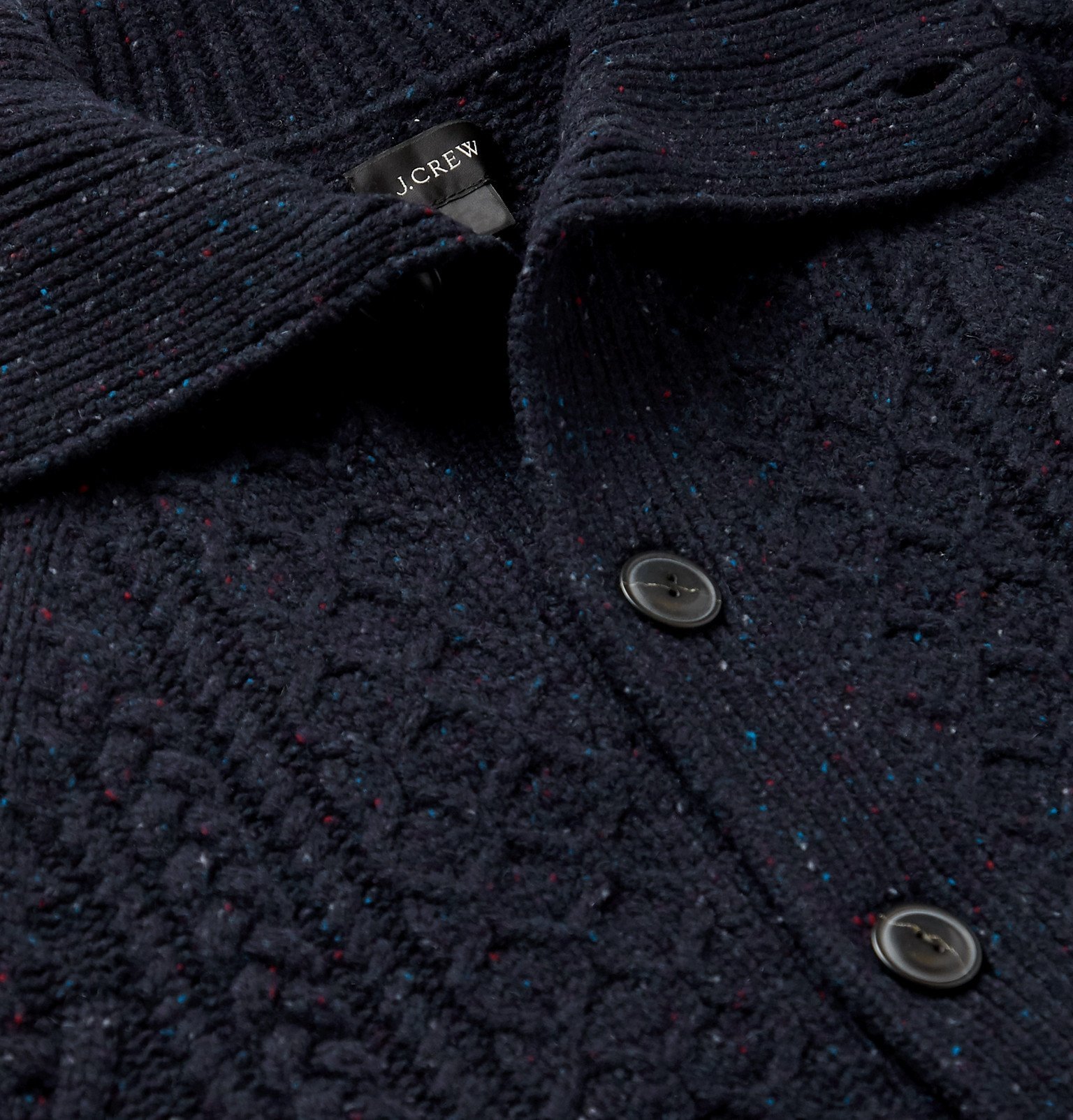J.Crew CableKnit Donegal Merino WoolBlend Cardigan Blue J.Crew