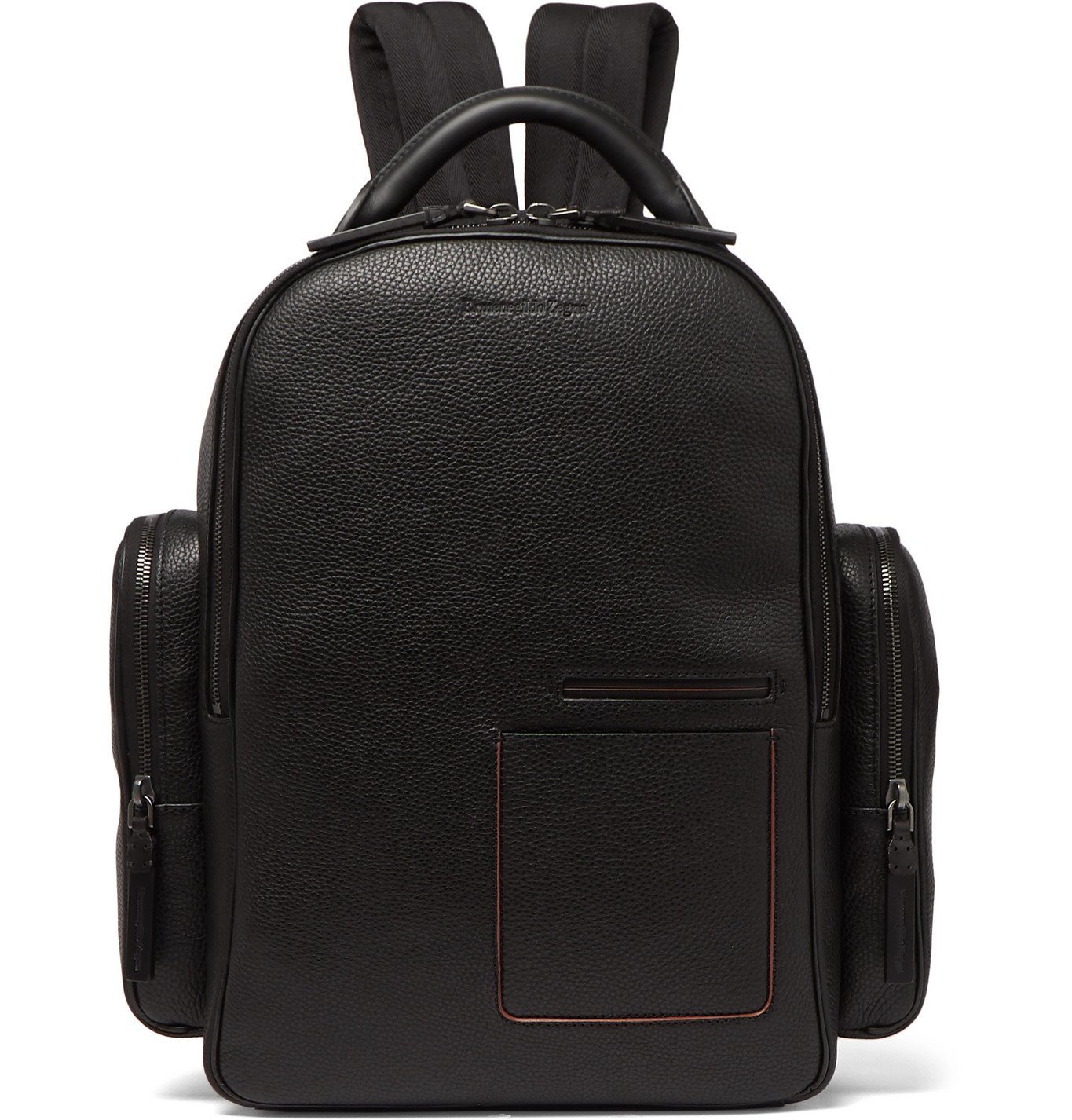 Ermenegildo Zegna - Blazer Full-Grain Leather Backpack - Black ...