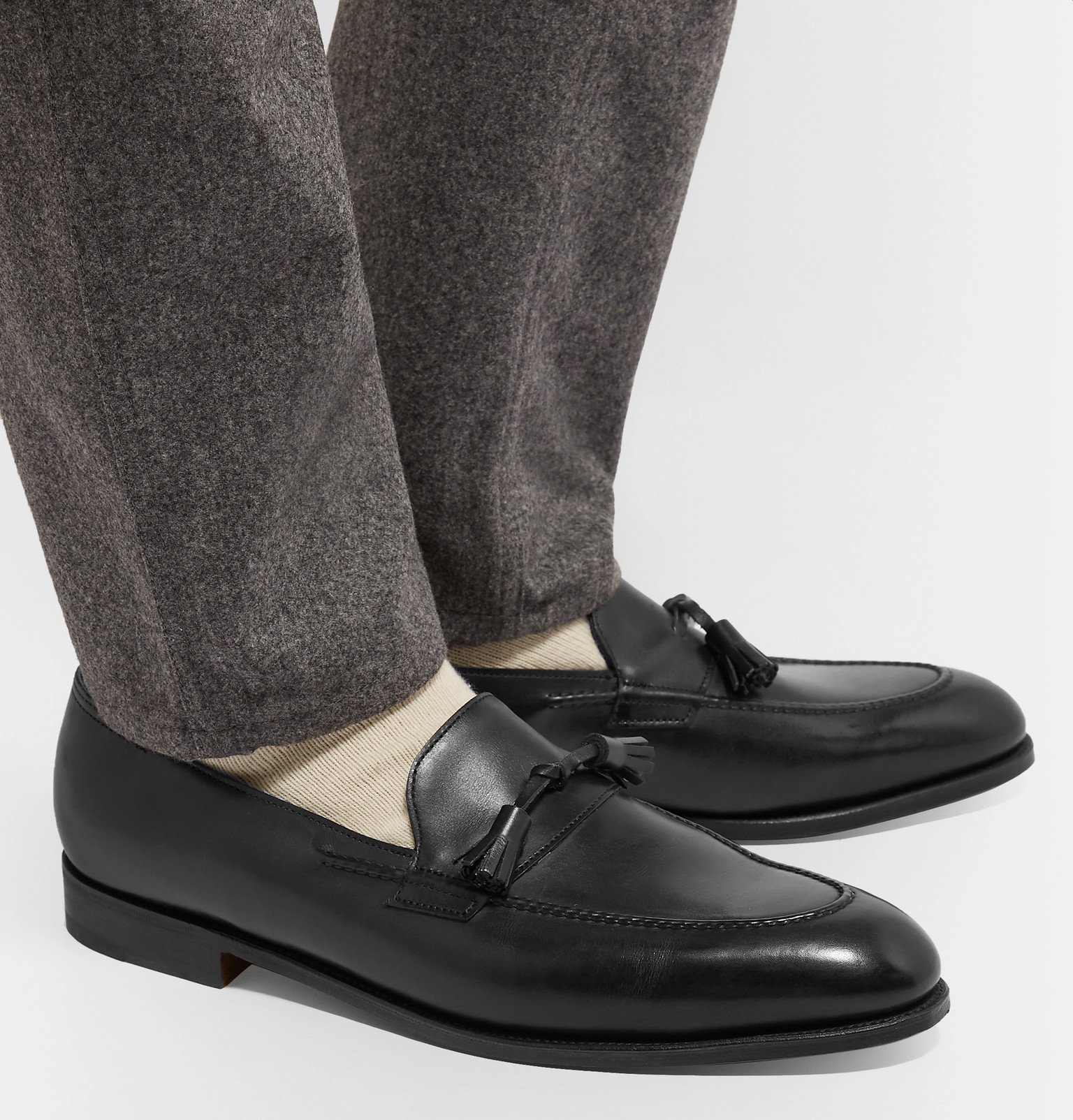 John Lobb - Callington Museum Leather Tasselled Loafers - Black John Lobb