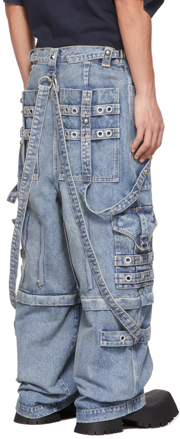 BALENCIAGA raver baggy jeans denim BLUE