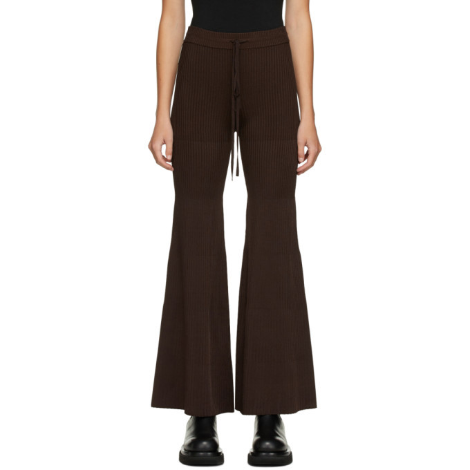 Peter Do Brown Flared Knit Pant Peter Do