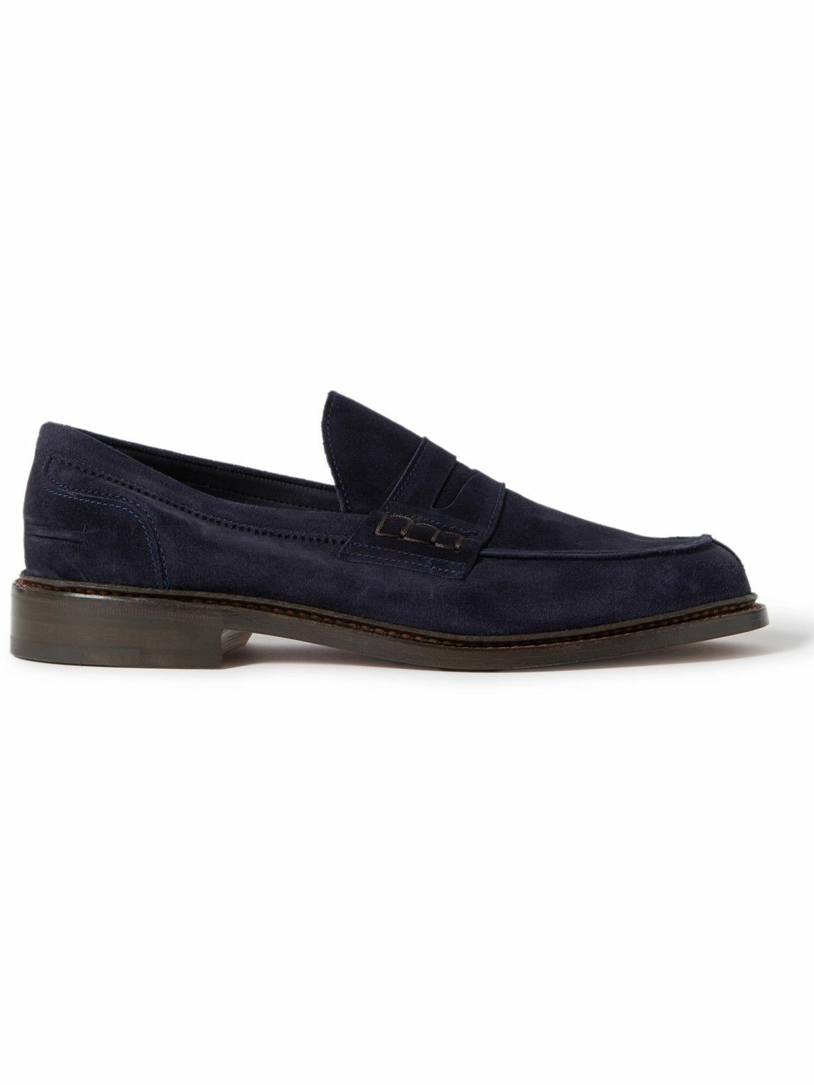 Tricker's - Adam Suede Penny Loafers - Blue Tricker's