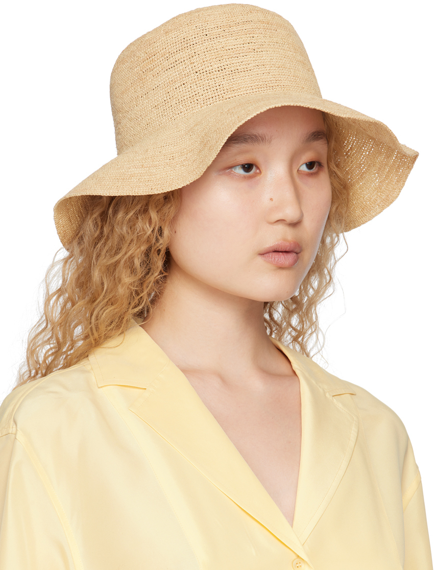 Max Mara Tan Blanc Hat Max Mara