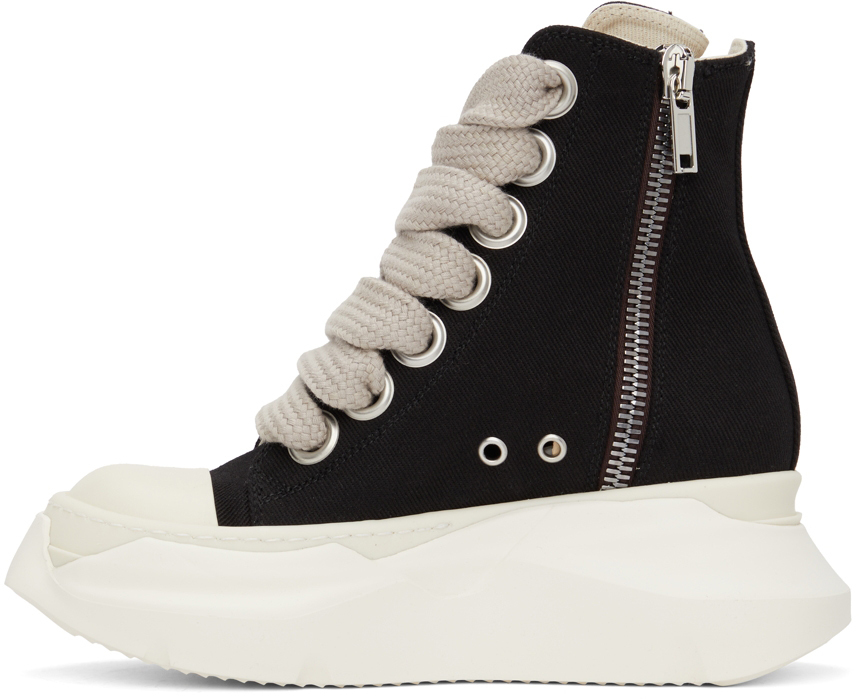 Rick Owens Drkshdw Black Jumbo Lace Abstract High Sneakers Rick Owens ...