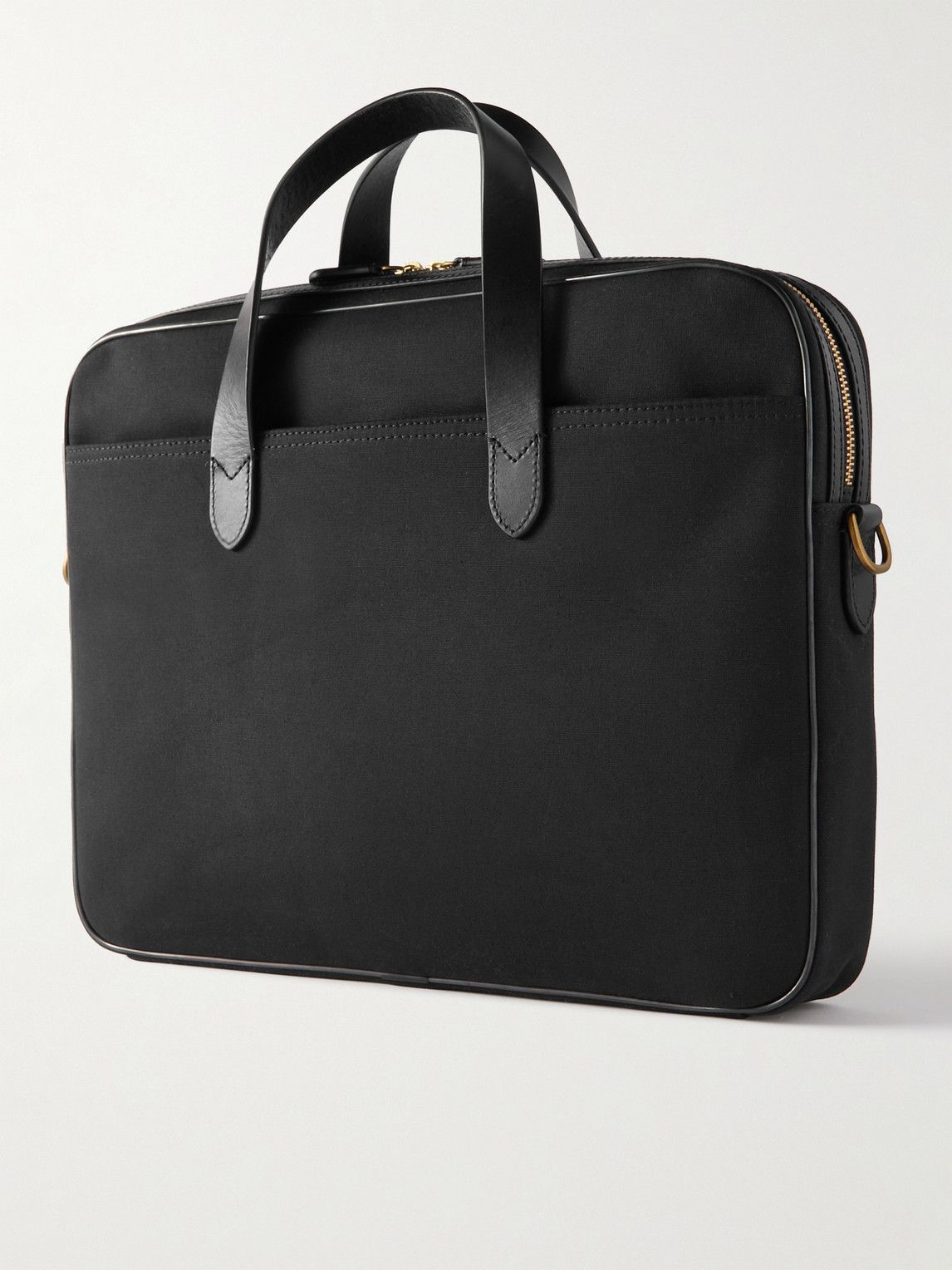 Polo Ralph Lauren - Leather-Trimmed Canvas Briefcase