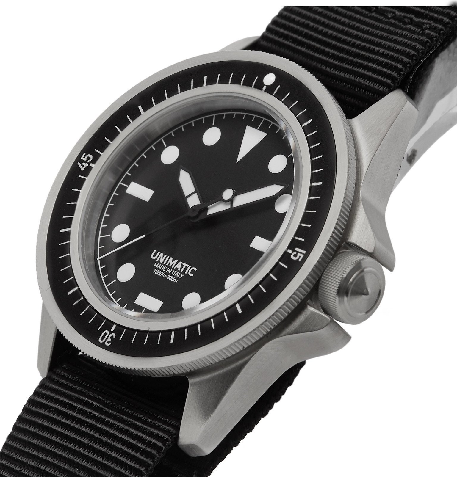 Unimatic - U1-F Automatic Stainless Steel and NATO Webbing Watch ...