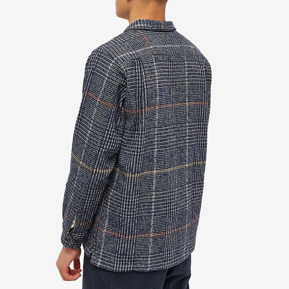 Universal Works Men's Dogtooth Check Utility Overshirt in Navy ...