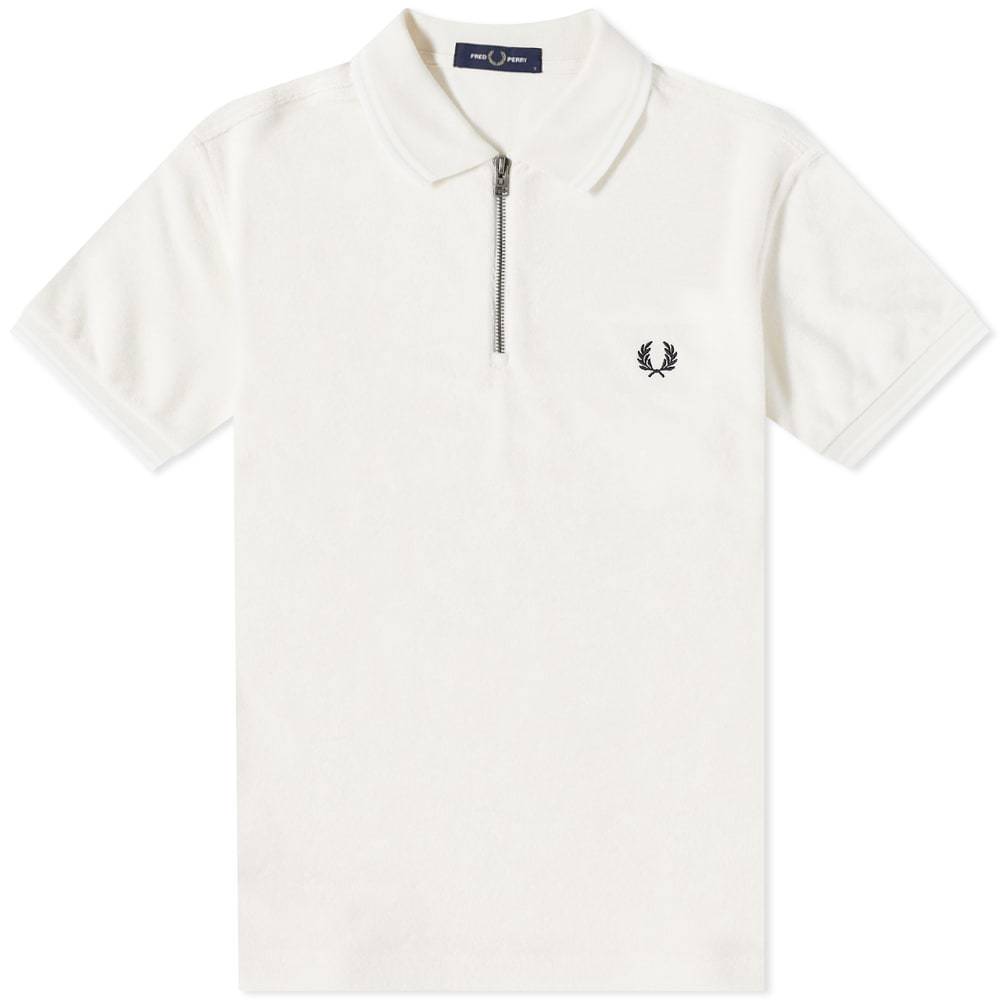 Fred Perry Towelling Zip Neck Polo Fred Perry